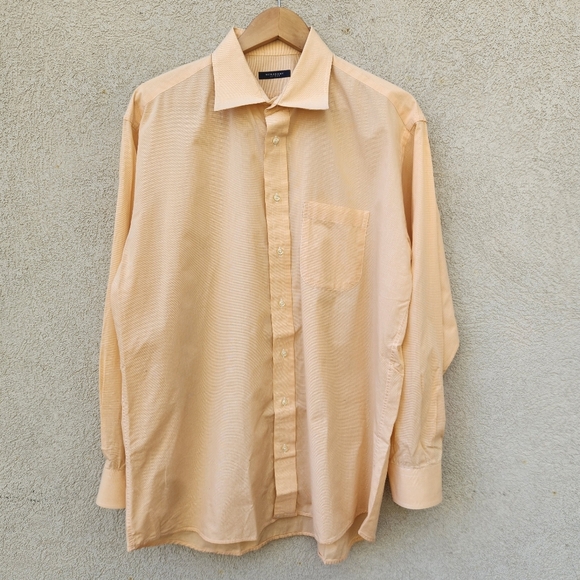 Burberry London Shirt Men’s 16 1/2 R Extra Large Tangerine Imported Cotton USA - Picture 1 of 12